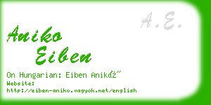 aniko eiben business card